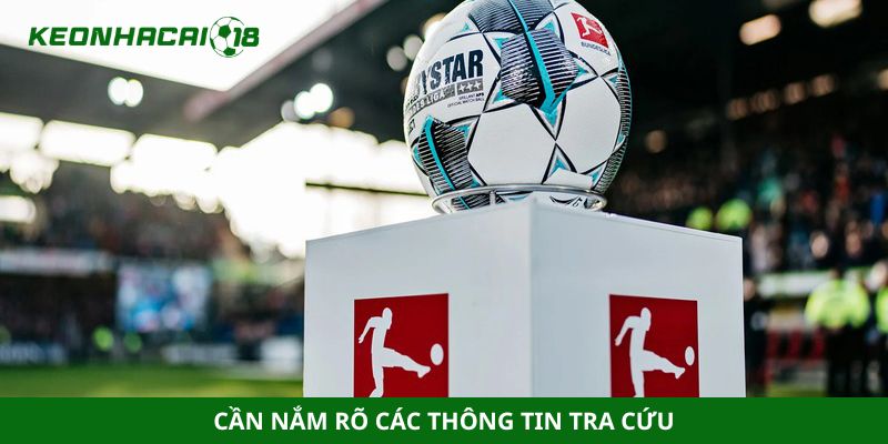Cần nắm rõ các thông tin tra cứu